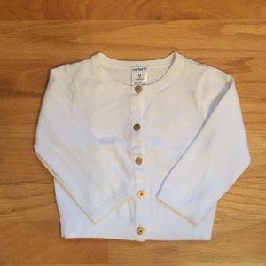 Carter’s Baby Girls 9 Months White Cardigan